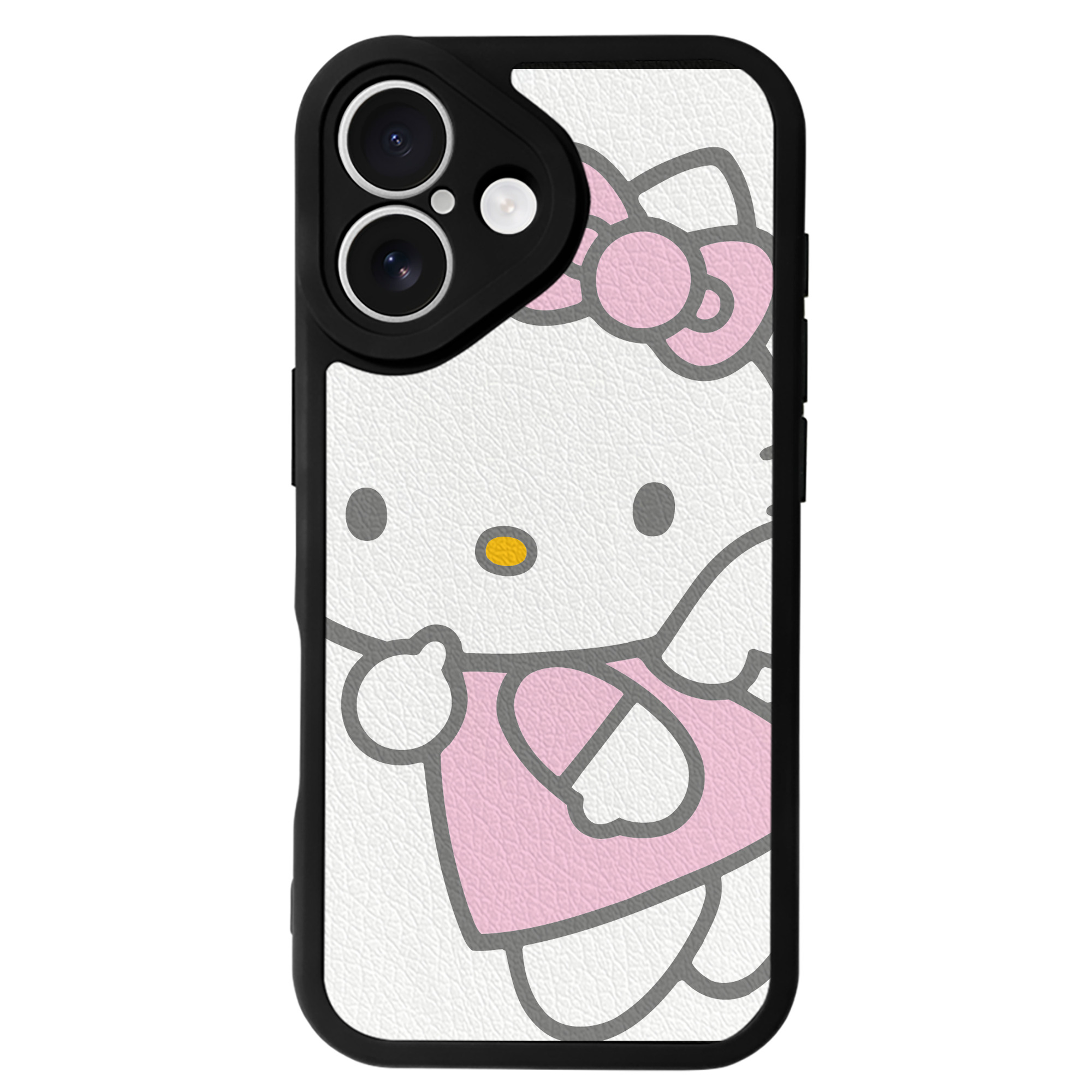 （画像用） Hello Kitty ハローキティ 【iPhone 16シリーズ対応】シリコンスマホケース（レザー調） 材質：シリコン